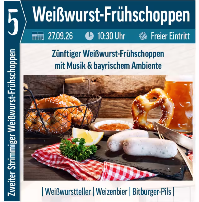 Niwara Millemaje: 2. Strimmiger Weißwurst-Frühschoppen