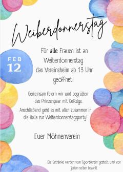Weiberdonnerstag Möhnenverein