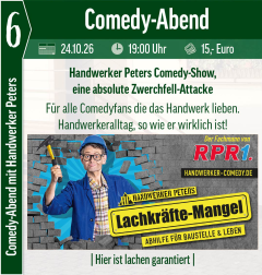 Niwara Millemaje: Comedy-Abend mit Handwerker Peters